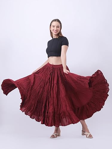 Second - 25 Yard Cotton Tiered Long Maxi Long Skirt Plus Size (Copy)