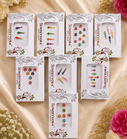 Indian Bindi for Women | Self-Adhesive Assorted Color Forehead Stickers | Traditional Makeup & Festival Bindi | Wholesale Lot