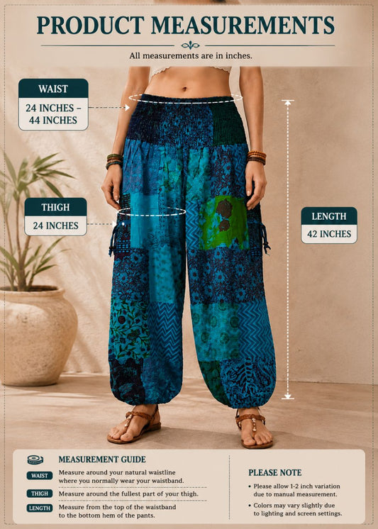 Women's Patchwork Cotton Pants with Cargo Pockets | Random Assorted Colors | Wholesale Lot