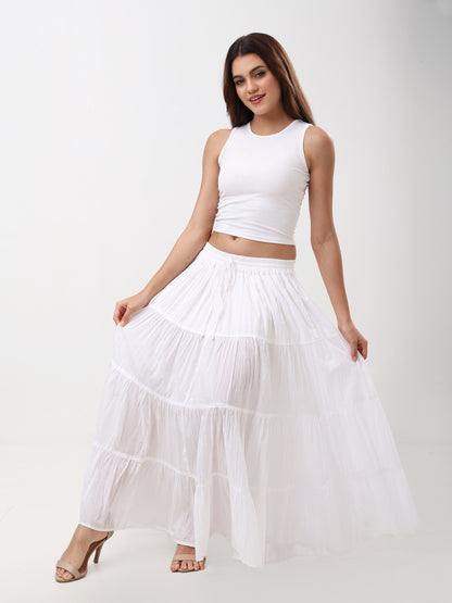 Casual Daily Wear Cotton Skirt for Women's/Girls