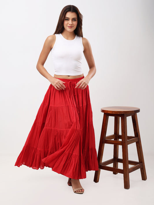 Second - 25 Yard Cotton Tiered Long Maxi Long Skirt Plus Size (Copy)