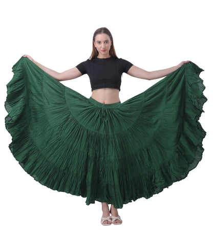 25 Yard Cotton Tiered Long Maxi Long Skirt Plus Size
