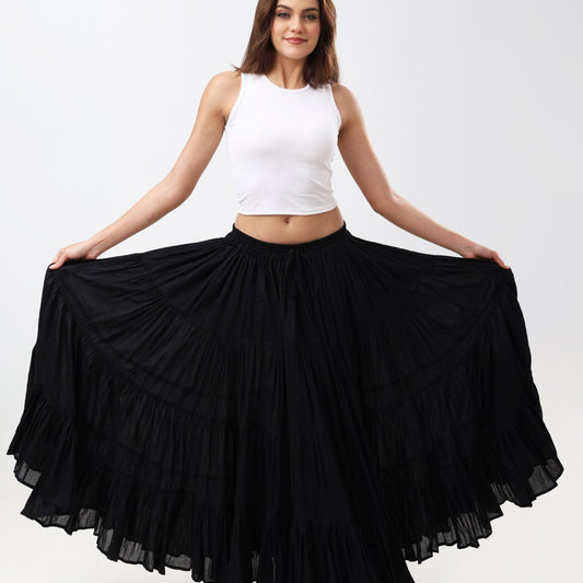 25 Yard Cotton Tiered Long Maxi Long Skirt