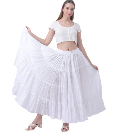 25 Yard Cotton Tiered Long Maxi Long Skirt Plus Size