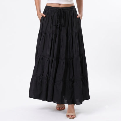 Casual Daily Wear Cotton Skirt for Women's with Pocket, Wholesale Lot, Random Assorted Colors