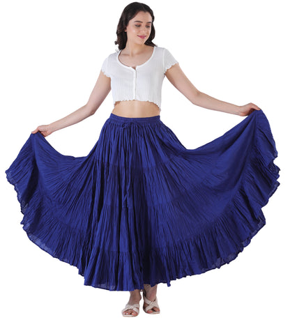 25 Yard Cotton Tiered Long Maxi Long Skirt Plus Size