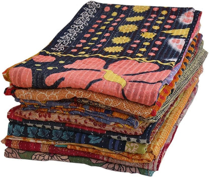 Wholesale Mix lot Kantha Quilts Reversible Vintage Indian Kantha