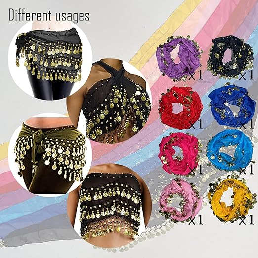 Belly Dance Hip Scarf, Women's mix Assorted  50 PC
