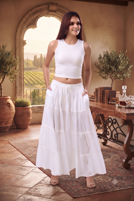 Casual Daily Wear Cotton Skirt for Women's with Pocket, Wholesale Lot, Random Assorted Colors