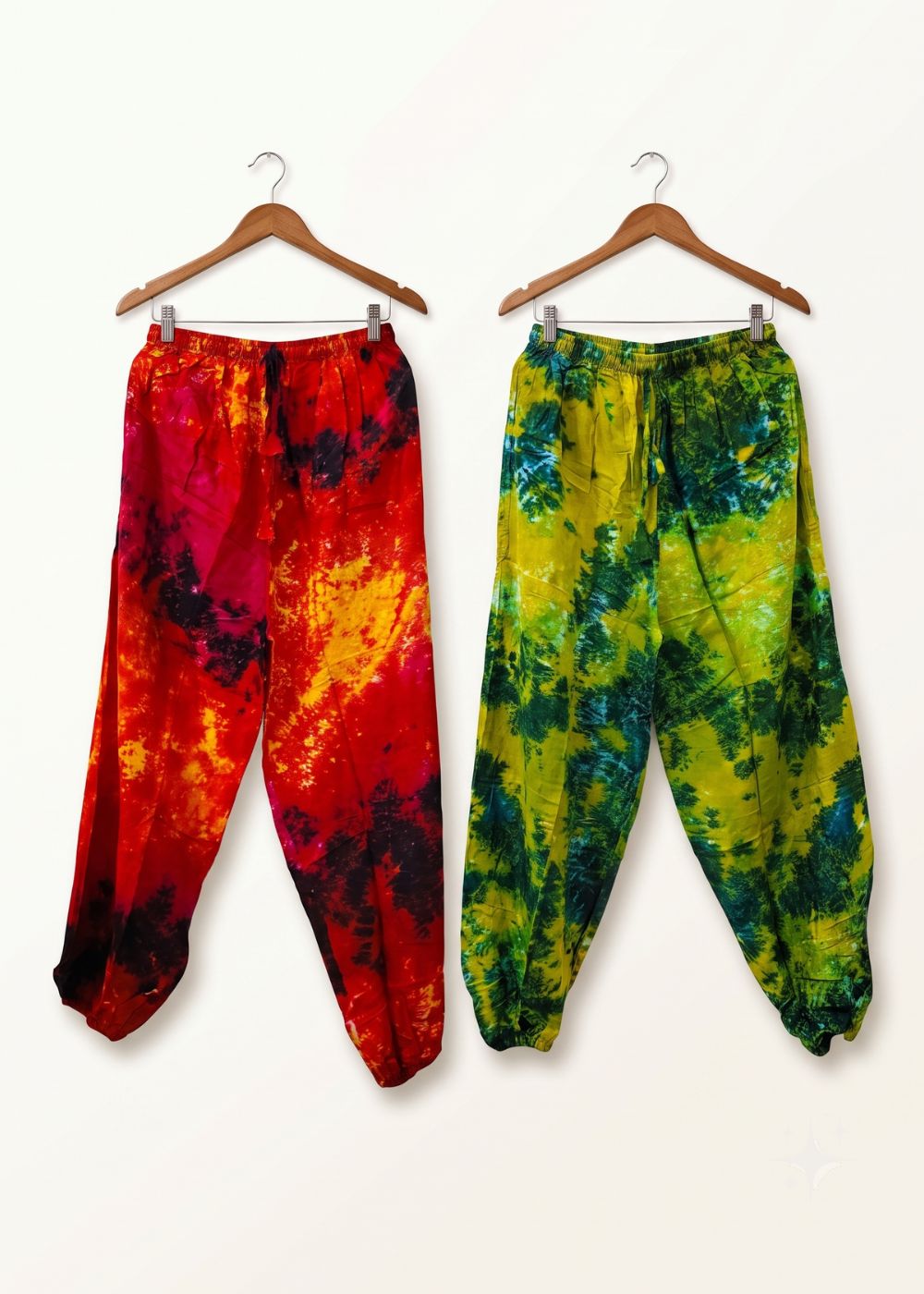 Women's Tie Dye Harem Pants with Pockets | Boho Yoga Hippie Trousers | Random Assorted Colors | Wholesale Lot