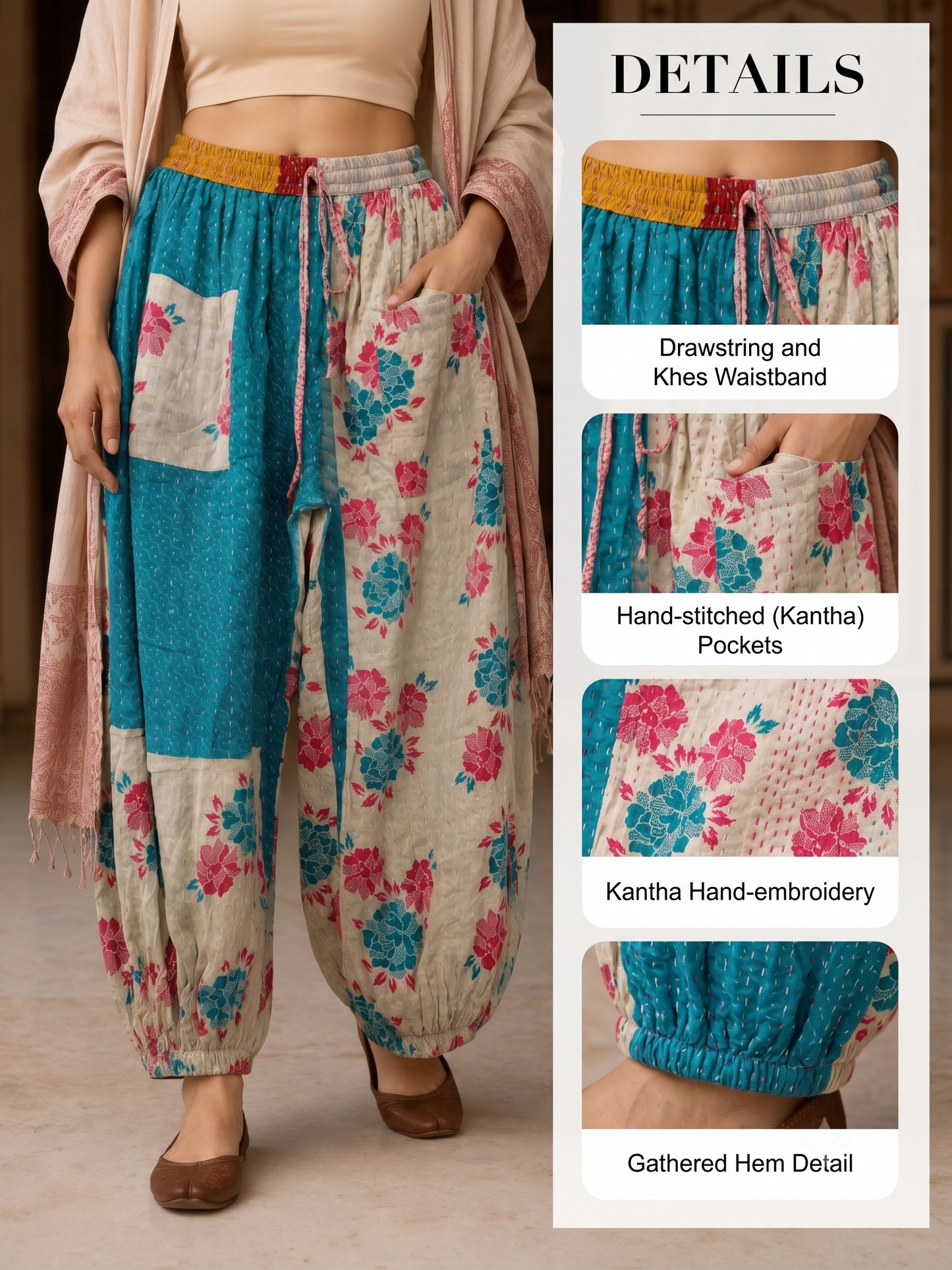 Women's Kantha Cotton Harem Pants – Wholesale Random Assorted Lot