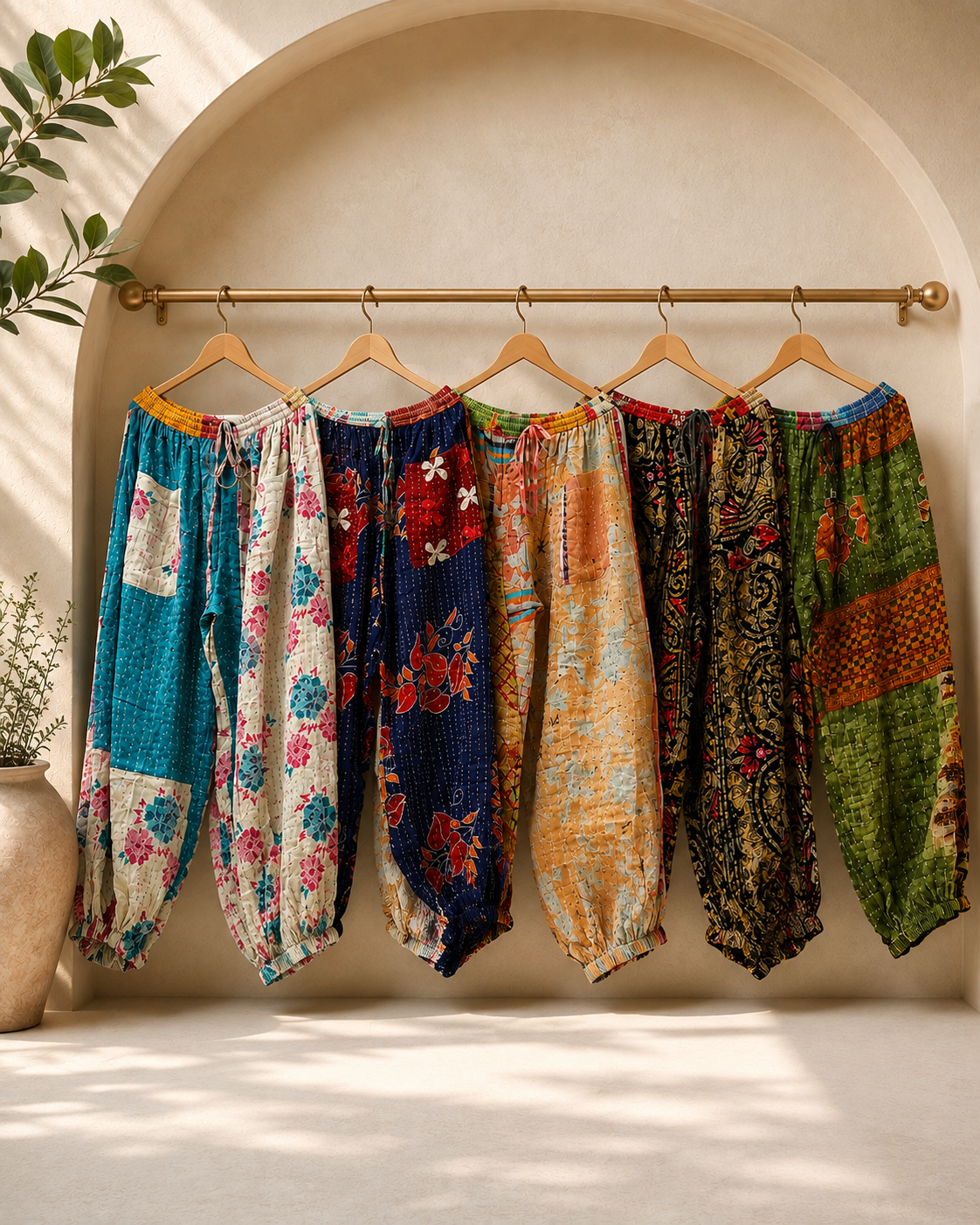 Women's Kantha Cotton Harem Pants – Wholesale Random Assorted Lot