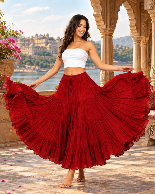 25 Yard Belly Dance Tribal Cotton Skirt Solid Assorted Colors Wholesale Lot